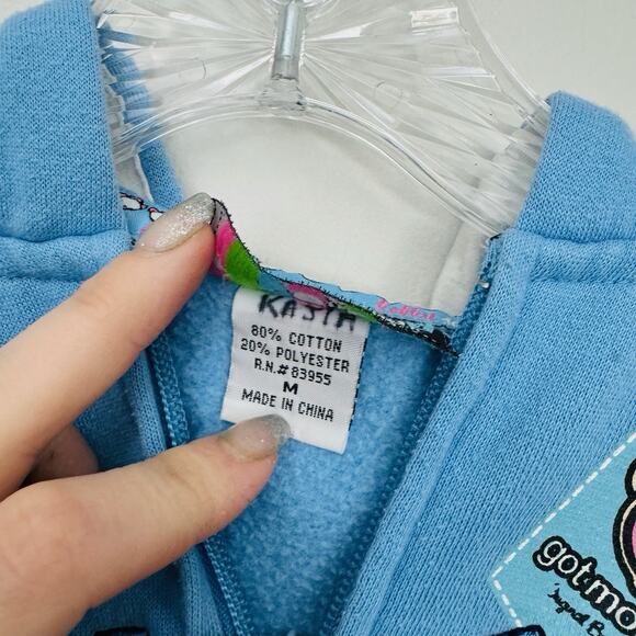 Bobby By Bobby Jack Y2K Blue Full Zip Jacket Girls Size M - Picture 5 of 10